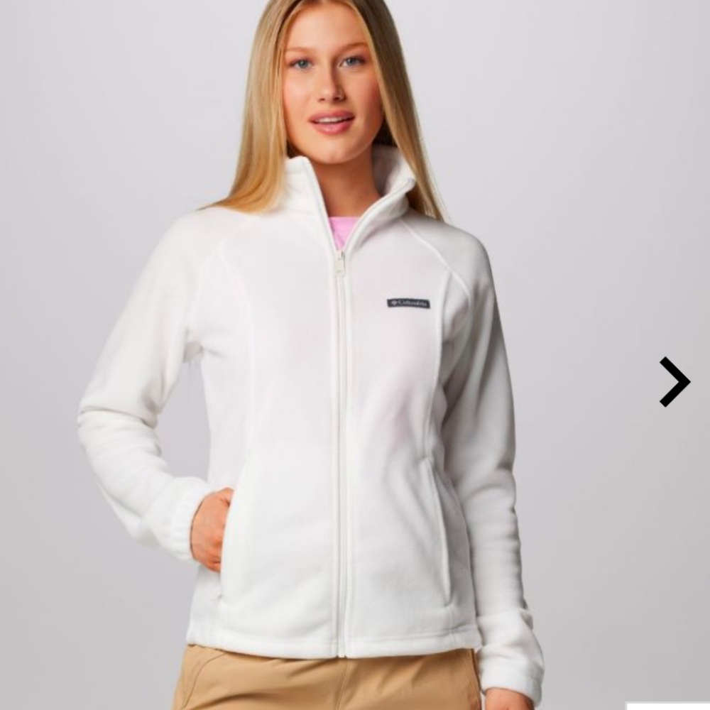 Columbia Benton Springs Full Zip Fleece Jacket in White